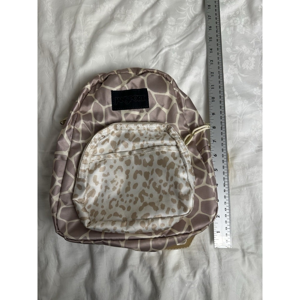 Jansport Mini Animal Print Sample Backpack Rare Cheetah Print Gold And Cream